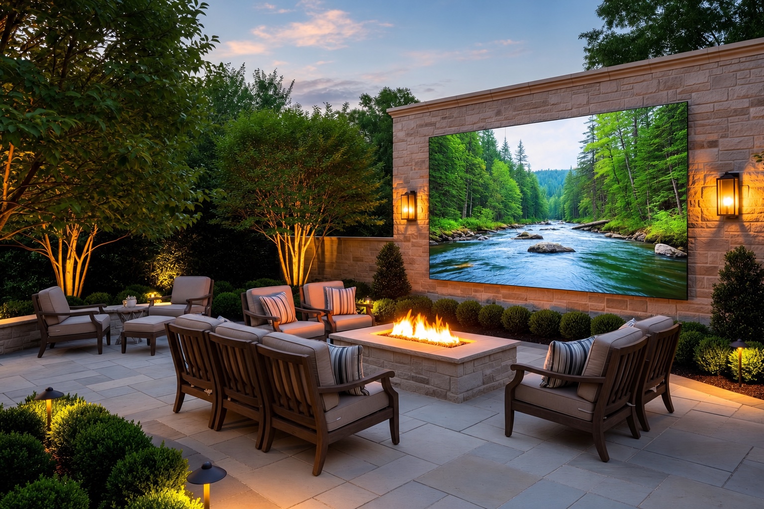 Outdoor Pixel Perfect Walls display
